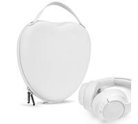 Geekria NOVA Étui pour casque supra-auriculaire plat - Coque rigide de rechange avec rangement pour câbles, compatible avec Bose, Sony, JBL, B&W (blanc)