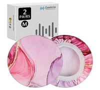 Geekria NOVA Lot de 2 paires de couvre-oreilles en tissu flexible - Certifié de sécurité - Protections lavables et extensibles pour casque supra-auriculaire, coussinets de transpiration pour salle de