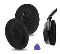 Geekria Oreillette de Rechange en Velours pour Casque Bose QuietComfort QC35, QuietComfort QC25, QuietComfort 35 II, QC35 II Coussinets d'oreille/Pièces de Rechange (Velours Noir)