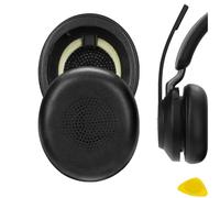 Geekria Oreillettes de Rechange, compatibles avec Jabra Evolve2 65 (65MS 65UC USB) / Evolve2 40 (40UC 40MS USB) / Elite 45h, Casques sans Fil Supra-Auriculaires, pièces de réparation (Noir)