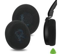 Geekria Oreillettes de Remplacement en Tissu Mesh Confort pour Jabra Evolve2 65 (65MS 65UC USB)/ Evolve2 40 (40UC 40MS USB)/ Elite 45h Casques sans Fil Supra-Auriculaires, pièces de réparation (Noir)