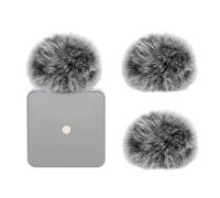 Geekria pour créateurs Bonnet Anti-Vent en Peluche Compatible avec Rode Wireless GO, DeadCat pour Micro, bonnette pour Protection du Vent, réduction du Bruit (Gris/Lot de 3)