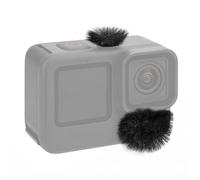 Geekria pour Créateurs Bonnet de Micro Contre Le Vent en Peluche, Compatible avec GoPro Hero 13/12/11/10/9/8, bonnette Dead Cat (Noir)