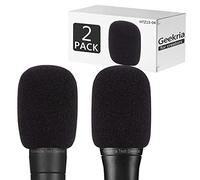 Geekria pour créateurs : bonnette en Mousse Anti-Pop Compatible avec Shure MV7, Beta 57A, Beta 58A, PGA48-QTR, PGA58-XLR, Pare-Vent Micro, Filtre Mousse (Noir/Lot de 2)
