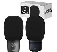 Geekria pour créateurs bonnette en Mousse Anti-Vent Compatible avec AKG P120, P220, P420, P820, C3000, C414 XLS, C414 XLII, bonnettes Micro en Mousse, Filtre Anti-Pop (Noir/Lot de 2)