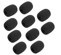 Geekria pour Créateurs Bonnette en Mousse pour micros de 3/8'' (10 mm) de diamètre, Anti-Pop, Protection Anti-Vent, Filtre en Mousse éponge Compatible avec HyperX, Astro, Bose (Noir, Pack de 10)