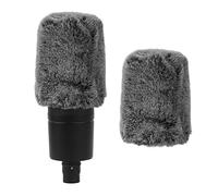 Geekria pour créateurs bonnette en Peluche Compatible avec Audio-Technica AT2020, AT2020USB, AT2035, DeadCat Wind Cover, réduction du Bruit (Gris/Pack de 2)