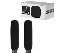 Geekria pour créateurs Bonnettes en Mousse Anti-Vent, Compatible avec Rode VideoMic, NTG1, NTG2, NTG4, NTG4+ bonnette Anti-Pop, Protection du Vent Micro, Filtre en Mousse (Noir/Lot de 2)