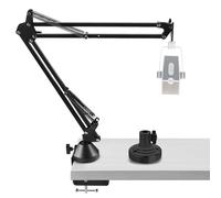 GEEKRIA pour créateurs, Bras de Microphone Compatible avec AKG Lyra Ultra-HD, P120, P220, C214 - Support de Bras Boom avec Adaptateur de Bride de Table, Support d’Amortissement, Support de Bureau