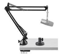 Geekria pour créateurs bras de microphone compatible avec Shure MV7+, MV88+, SM7B, MV7, MV7X, SM57, adaptateur pour bras boom, support de suspension, bras à ciseaux pour montage sur bureau