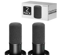 Geekria pour Créateurs Pare-Brise en Mousse Compatible avec Fifine AmpliGame K688, Protection Anti-Pop Micro, Cache Micro Anti-Vent, Filtre en éponge, bonnette Micro feutrée (Gris/Pack de 2)