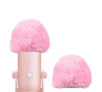Geekria pour créateurs Pare-Vent en Fourrure Compatible avec Blue Yeti, Micro USB Yeti Pro, bonnette DeadCat, Windbuster, Windjammer, Pare-Brise Fluff Cover (Rose/Lot de 2)