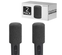 Geekria pour Creators bonnette Anti-Pop en Mousse Compatible avec JBL PartyBox Wireless Mic, Housse de Micro, Filtre en Mousse, bonnette de Micro veloutée (Lot de 2) (Gris)