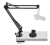GEEKRIA pour Creators Bras de Micro Boom Professionnel Compatible avec Audio-Technica AT2035, AT2020, Support Micro Suspendu, Support de Bureau réglable, portée 73 cm