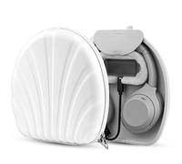 Geekria Pro Étui Rigide pour Casque avec Poche pour Batterie Externe et câble USB-C, Protection Multicouche, Batterie Non Incluse, Compatible avec Sony WH-1000XM6, WH-1000XM5, ULT Wear (Blanc)