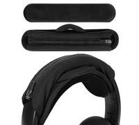 GEEKRIA Protection pour Housse de Serre-tête en Velours médium avec système Crochet et Boucle,Compatible avec Les écouteurs de Taille Moyenne (Convient aux Serre-têtes 2,5-3,5 cm) (Noir)