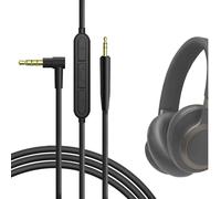 GEEKRIA QuickFit Audio Câble Compatible avec JBL LIVE 400BT, 600BTNC, E55BT, E50BT, E45BT Casque, 2.5mm Ordon Stéréo de Remplacement avec Microphone Intégré et Ccontrôle du Volume(1,2m)