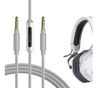 Geekria QuickFit Audio Câble Compatible avec V-Moda Crossfade 2, LP, LP2, M-200, M-100, M-80, V-80 Casque, 3.5mm Ordon Stéréo de Remplacement avec Microphone Intégré(1,2m)