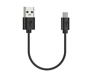 GEEKRIA QuickFit Câble charge compatible avec Jäbra Sport Pulse, Sport Coach, Elite 65e, Elite 25e, Halo Fusion, Halo Smart/USB-A vers Micro-USB Cordon de charge pour écouteurs de sport (Noir 0,3 m)