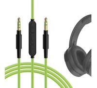 Geekria Quickfit câble de Remplacement avec Micro pour Skullcandy Hesh, Hesh 2, Crusher, Grind/Cordon Audio avec contrôle du Volume, Fonctionne avec Android, Appareil Apple et Windows Phone (Vert)