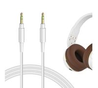 Geekria QuickFit Cable Replacement for Skullcandy Hesh, Hesh 2, Hesh 3, Crusher, Grind Aviator Headphones / 3.5mm Male to Male Stereo Audio Cable/Headphone Audio Cord (White)