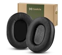 Geekria QuickFit Coussinet d’Oreille de Remplacement Compatible avec Audio Technica ATH-M50X, M50XBT, M50xBT2, M50x ENSO, M50, M40X, M30, M20, AR5BT, Coussins d’Oreille avec Guide vidéo (Noir)