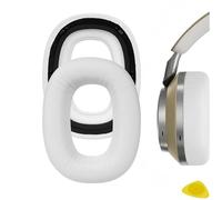 Geekria QuickFit Coussinets de rechange compatibles avec les casques Bowers & Wilkins Px8, Px7 S2 (ne convient pas aux casques Px7, Px7S2e) (blanc)