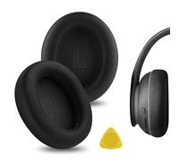 Geekria QuickFit Coussinets de rechange en cuir protéiné pour casque Anker Soundcore Life Q10, Q10 BT Noir