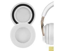 Geekria QuickFit Coussinets de rechange en cuir protéiné pour casque Corsair Virtuoso RGB, Virtuoso RGB Wireless SE, Virtuoso RGB Wireless XT Casque Oreillette Coussinets de réparation (Blanc)