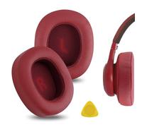 Geekria QuickFit Coussinets de rechange en cuir protéiné pour casque JBL E55BT Rouge