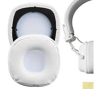 GEEKRIA QuickFit Coussinets de rechange en cuir protéiné pour casque Marshall Major III avec fil, Bluetooth sans MID ANC (blanc), (EJZ264-02)
