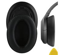 Geekria QuickFit Coussinets de rechange en cuir protéiné pour casque Sony WH-H910N sans fil avec suppression du bruit (noir)