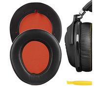 Geekria QuickFit Coussinets de rechange en cuir protéiné pour casque Steelseries 9H (noir/orange)