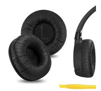 Geekria QuickFit Coussinets de rechange en similicuir pour casque JBL JR300, JR300BT, T450BT, T500BT, Tune 500, Tune 500BT, Tune 510BT, Tune 520, avec guide vidéo (Noir)
