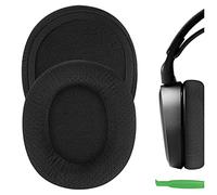 Geekria QuickFit Mesh Fabric Oreillettes de Remplacement pour Casque SteelSeries Arctis 3 Arctis 5 Arctis 7 Arctis 9X Arctis Pro Headphone, Coussinets d'oreille Coussins
