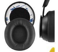 Geekria QuickFit Protein Leather Ear Pads for Solo Pro Wireless Headphones, Replacement Ear Cushion/Ear Cups/Ear Cover, Headset Earpads Repair Parts (Black)
