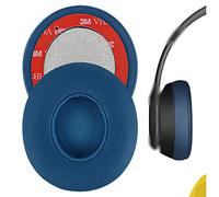 Geekria QuickFit Protein Leather Ear Pads for Solo3, Solo 3.0, Solo2 Wireless Headphones Replacement Earpads/Ear Cushion/Ear Cups, Headset Ear Cover Repair Parts (Pop Blue)