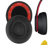 Geekria QuickFit Protein Leather Ear Pads for Solo3, Solo2.0 Wireless on-Ear Headphones Replacement Earpads/Ear Cushion/Ear Cups, Headset Ear Cover Repair Parts