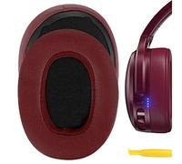 Geekria QuickFit Protein PU Coussinets d'oreille pour Casque sans Fil Skulcandy Hesh 3, Skulcandy Venue Remplacement Oreillettes de Rechange pour oreillette/Cache-oreillette (Rouge foncé)