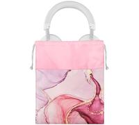 Geekria Sac de transport pour casque Sony WH1000XM5, WH1000XM4, Beats Studio Pro, Studio 3, Studio 2 et plus encore/pochette universelle pour écouteurs/sac de voyage portable (marbre rose)