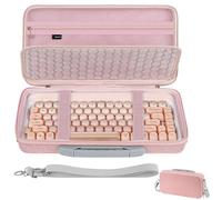 GEEKRIA Sac de transport pour clavier, compatible avec clavier LOFREE DOT Foundation 75 %, YUNZII C75, coque rigide en EVA (rose)