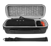 Geekria Shield Étui de haut-parleur compatible avec JBL Flip 7/6/5 - Coque rigide portable avec rangement pour câble, crochet porte-clés, bandoulière de voyage (gris foncé)
