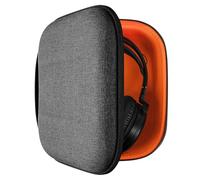 Geekria Shield - Étui de protection pour casque compatible avec AKG K271 MKII, K371BT, K361BT, K275, N9 Hybrid et plus encore, sac de transport rigide de rechange avec rangement de câble (gris foncé)