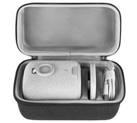 Geekria Shield Étui de protection rigide pour haut-parleur portable sans fil Sony LinkBuds - Sac de transport avec crochet porte-clés (gris)