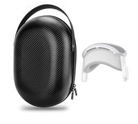 GEEKRIA Shield Étui de Transport Rigide Compatible avec APPL Vision Pro, étui de Voyage Compact résistant aux Chutes et aux Rayures pour Vision Pro (Rayures Mates/Noir)