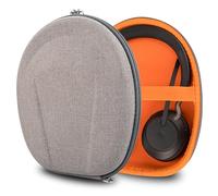 GEEKRIA Shield Étui pour écouteurs pour écouteurs Supra-Auriculaires Plats, Sac de Transport de Voyage à Coque Rigide de Remplacement, Compatible avec Les écouteurs Jabra Elite45h, Evolve275(Marron)