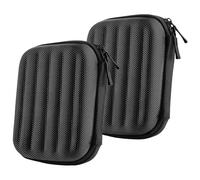 Geekria Shield étui Rigide pour écouteurs Intra-Auriculaires, Pochette de Rangement avec Espace pour câble, étui de Voyage Portable Compatible avec JVC, JBL, Bose, HiFiMAN, Shure (2 pièces, Noir)