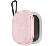 Geekria Shield étui Rigide pour écouteurs TWS Compatible avec Jabra Elite 10 Gen 2, Elite 8 Active, TOZO T6 - étui de Voyage avec Poche en Maille & Mousqueton, Uniquement l’étui (Rose)