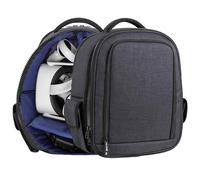 GEEKRIA Shield VR Étui de transport pour casque compatible avec Meta Quest 3, 2, Pro, PSVR2, Pico Neo 3, Rift S, Go, HTC Vive, intérieur personnalisable et housse de pluie, sac à dos de grande