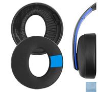 Geekria Sport Coussinets d'oreille de Remplacement en Gel de Refroidissement pour Sony PlayStation Gold Wireless PS4/ PS3 Headphone Coussins d'oreille, Oreillettes de Casque Pièces de Rechange (Noir)